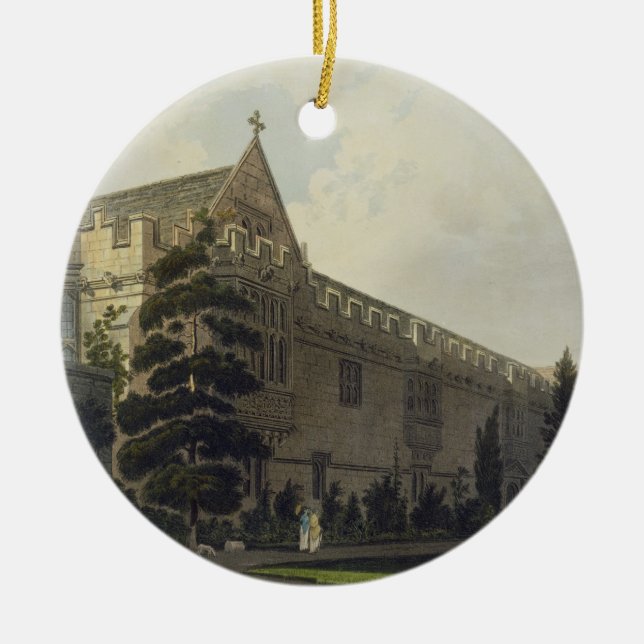 St. John's College seen from the garden, illustrat Ceramic Ornament (Front)