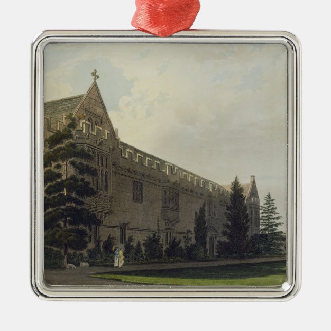 St. John's College seen from the garden, illustrat Metal Ornament (Front)
