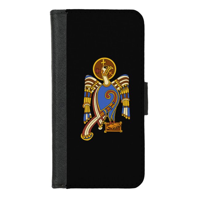 St. John's Eagle Celtic Knot Irish Medieval Art iPhone Wallet Case (Front)