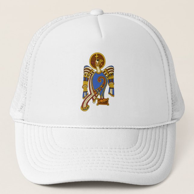 St. John's Eagle Celtic Knot Irish Medieval Art Trucker Hat (Front)