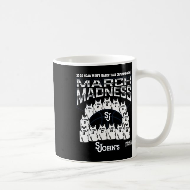 St. John's March Madness 2025 Men's Sketll Nil  Coffee Mug (Right)