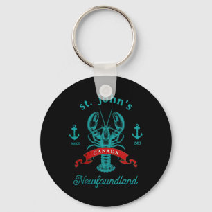 St Johns Newfoundland Canada Lobster Vacation Souv Keychain
