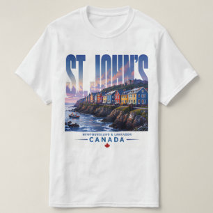 St Johns Newfoundland Colorful Coastal City Travel T-Shirt