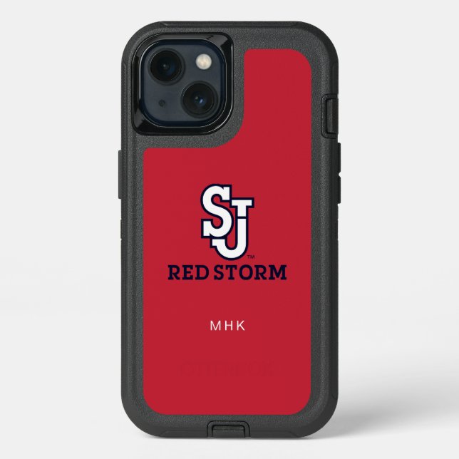 St. John's Red Storm | Monogram Otterbox iPhone Case (Back)