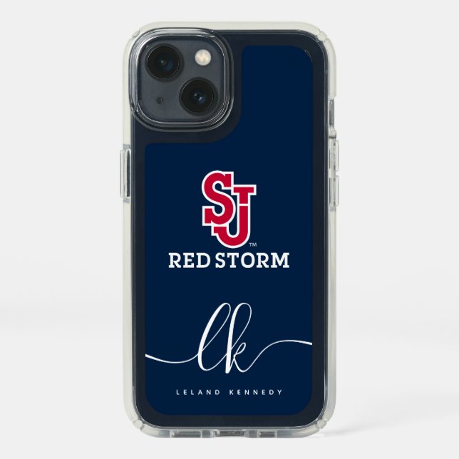 St. John's Red Storm | Monogram Speck iPhone 13 Case (Front)