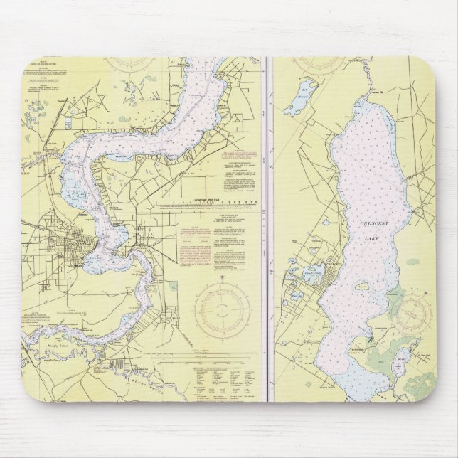 St. John's River FL Chart Mouse Pad (Front)