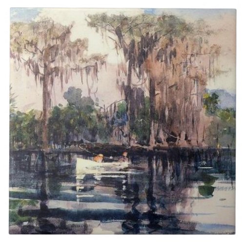 St Johns River Florida by Winslow Homer Ceramic Tile