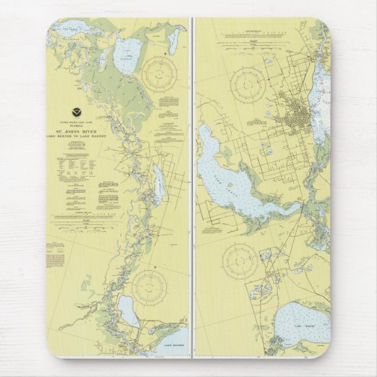 st-johns-river-florida-nautical-chart-mouse-pad-zazzle