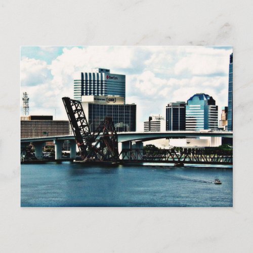 St Johns River in Downtown Jacksonville Florida Postcard