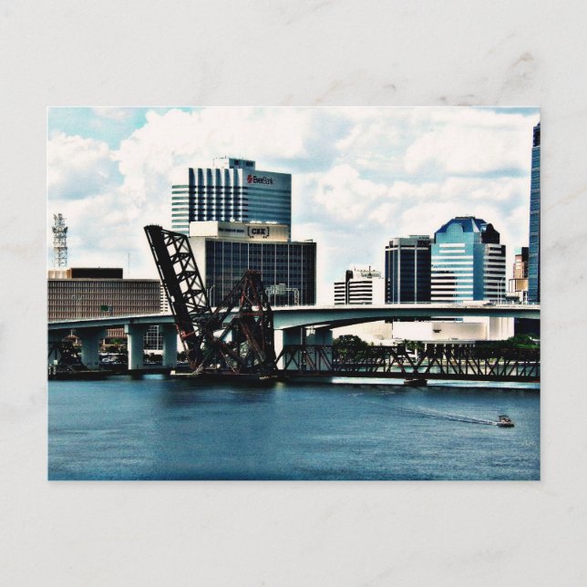 St. Johns River in Downtown Jacksonville, Florida Postcard (Front)