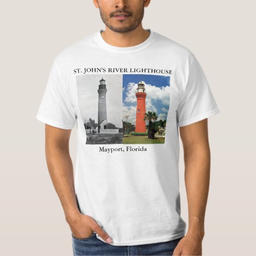 St Johns River Lighthouse Mayport Florida T_Shirt