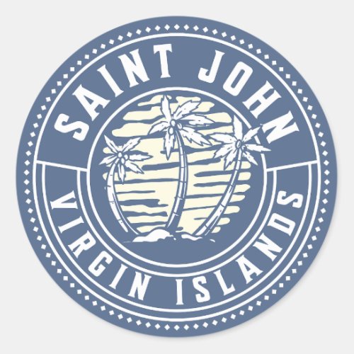 St Johns US Virgin Islands Vacation Souvenir Classic Round Sticker