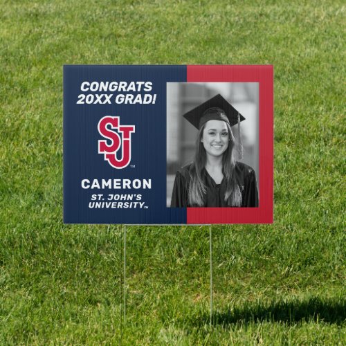 St Johns University  Congrats Grad Sign