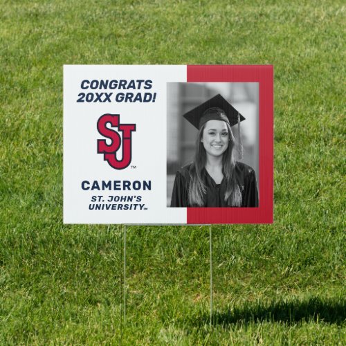 St Johns University  Congrats Grad Sign