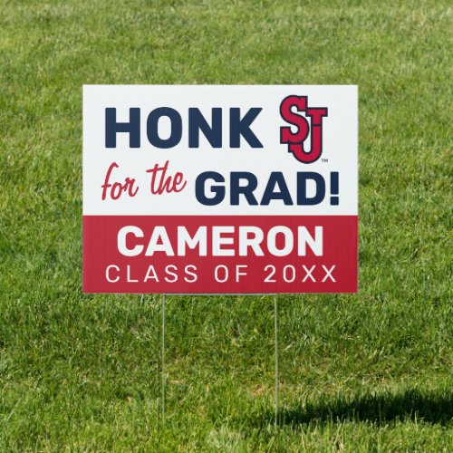 St Johns University  Honk for the Grad Sign