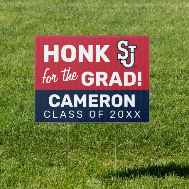 St. John's University SJ | Honk for the Grad Sign (Insitu)