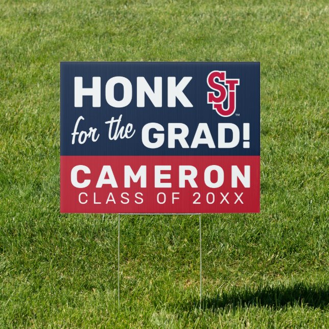 St. John's University SJ | Honk for the Grad Sign (Insitu)