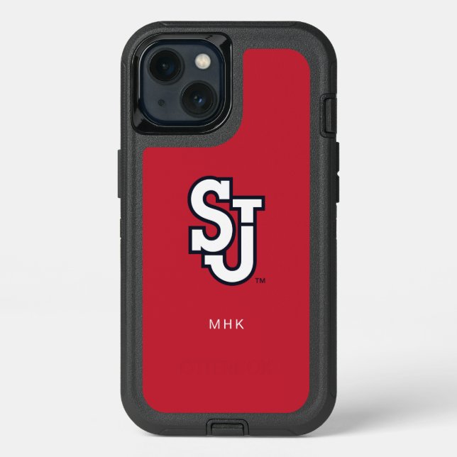 St. John's University SJ | Monogram Otterbox iPhone Case (Back)