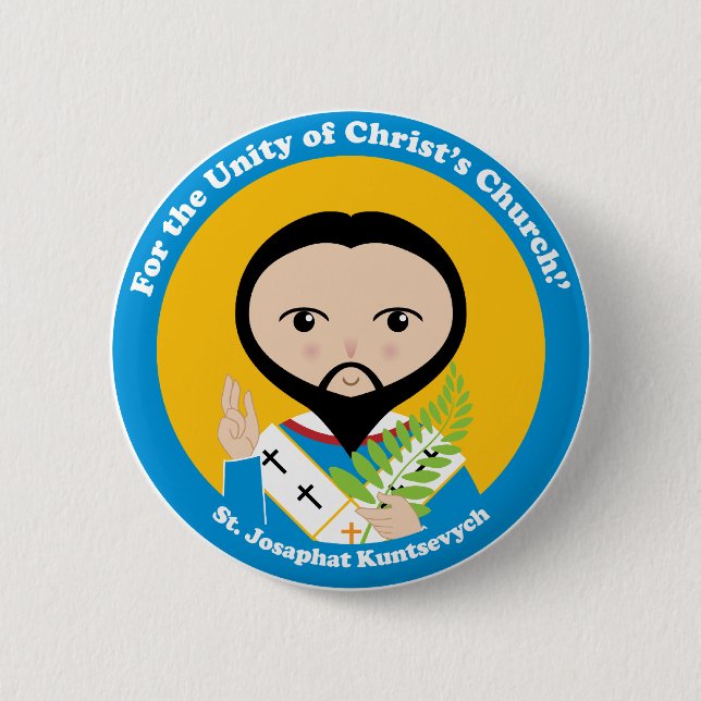 St. Josaphat Kuntsevych Pinback Button (Front)