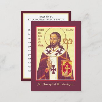 St. Josaphat Kuntsevych Ukraine Prayer Religious Enclosure Card by ShowerOfRoses at Zazzle