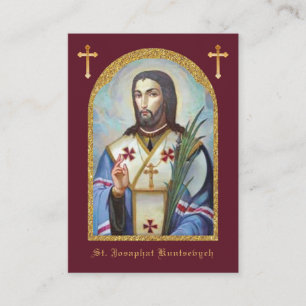 St. Josaphat Kuntsevych Ukraine Prayer Religious Enclosure Card
