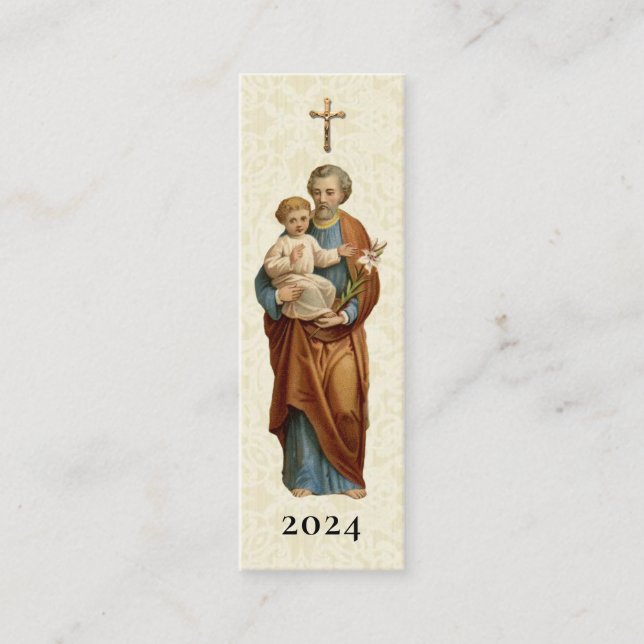 St. Joseph Altar Feast Day Holy Card Favor (Front)