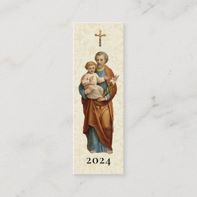 St. Joseph Altar Feast Day Holy Card Favor (Front)
