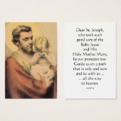 St. Joseph and Baby Jesus Holy Card (Front & Back)