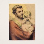 St. Joseph and Baby Jesus Holy Card (Front)
