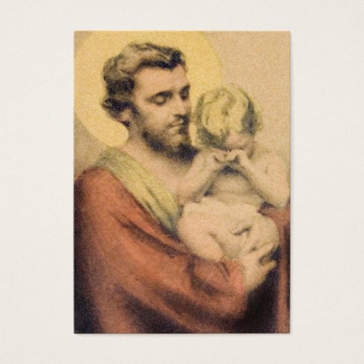 St. Joseph and Baby Jesus Holy Card (Front)