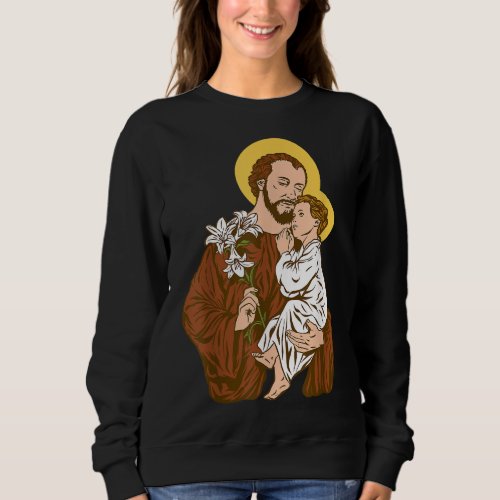 St Joseph and Child Jesus Consecration 2021 Cathol Sweatshirt