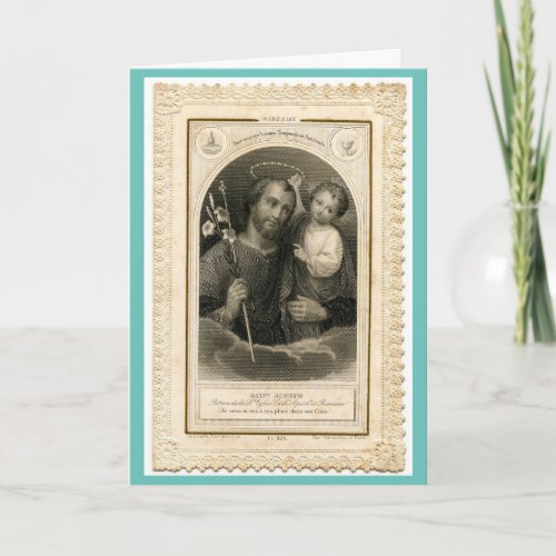 StJoseph And Jesus Fathers Day Greeting Card