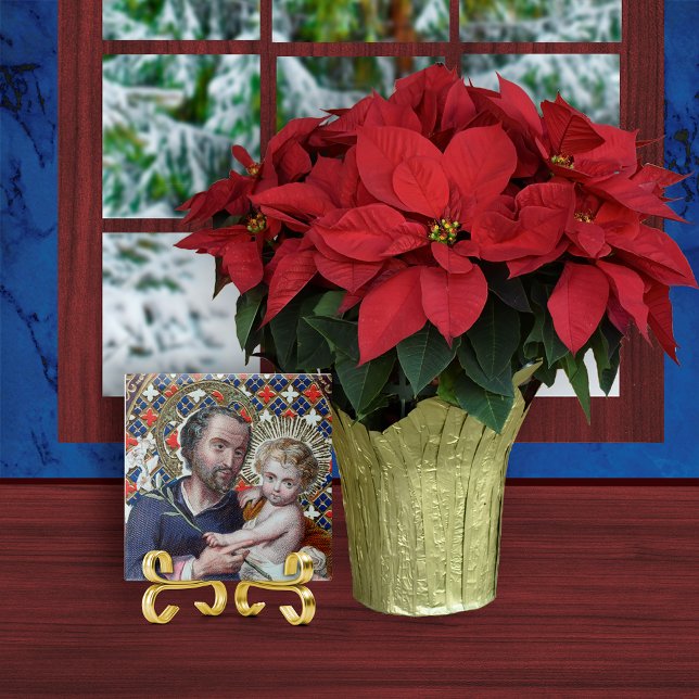 St. Joseph and the Christ Child (DPT 002) Ceramic Tile (Creator Uploaded)