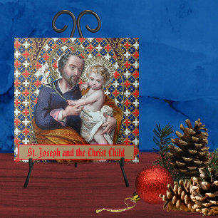 St. Joseph and the Christ Child (DPT 002) Ceramic Tile