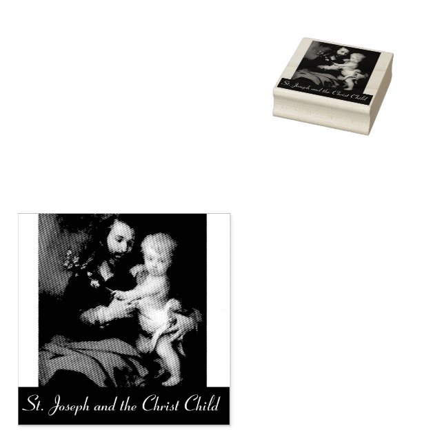 St. Joseph and the Christ Child Rubber Stamp (Stamped)