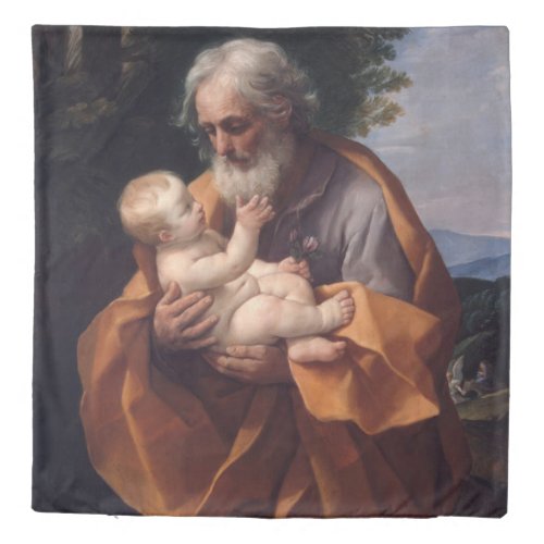 St Joseph Baby Jesus Catholic Religious Christian Duvet Cover