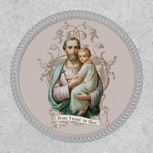 St. Joseph  Baby Jesus Catholic Religious Patch (Front)
