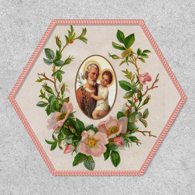 St. Joseph  Baby Jesus Catholic Religious Patch (Front)