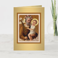 St Joseph Baby Jesus Catholic Religious Vintage