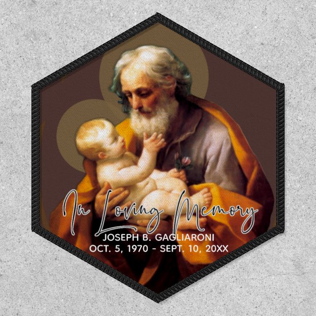 St. Joseph Baby Jesus Memorial Religious Patch (Front)