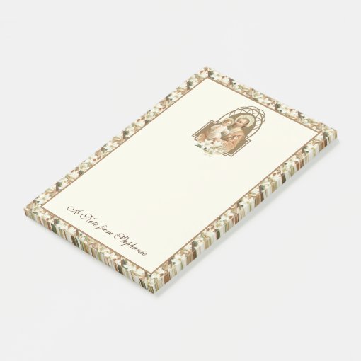 St. Joseph Baby Jesus Religious Vintage Lilies Post-it Notes | Zazzle