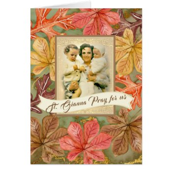St. Joseph Baby Jesus  Thanksgiving  Autumn Leaves by ShowerOfRoses at Zazzle