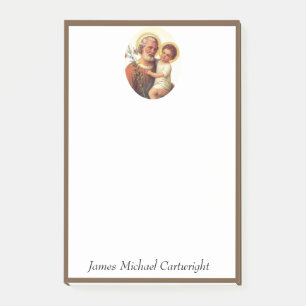 St. Joseph Baby Jesus Traditional Catholic Post-it Notes