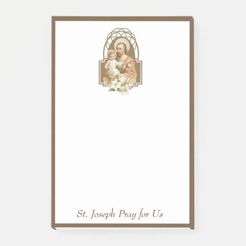 St Joseph Baby Jesus Traditional Catholic Post_it Notes