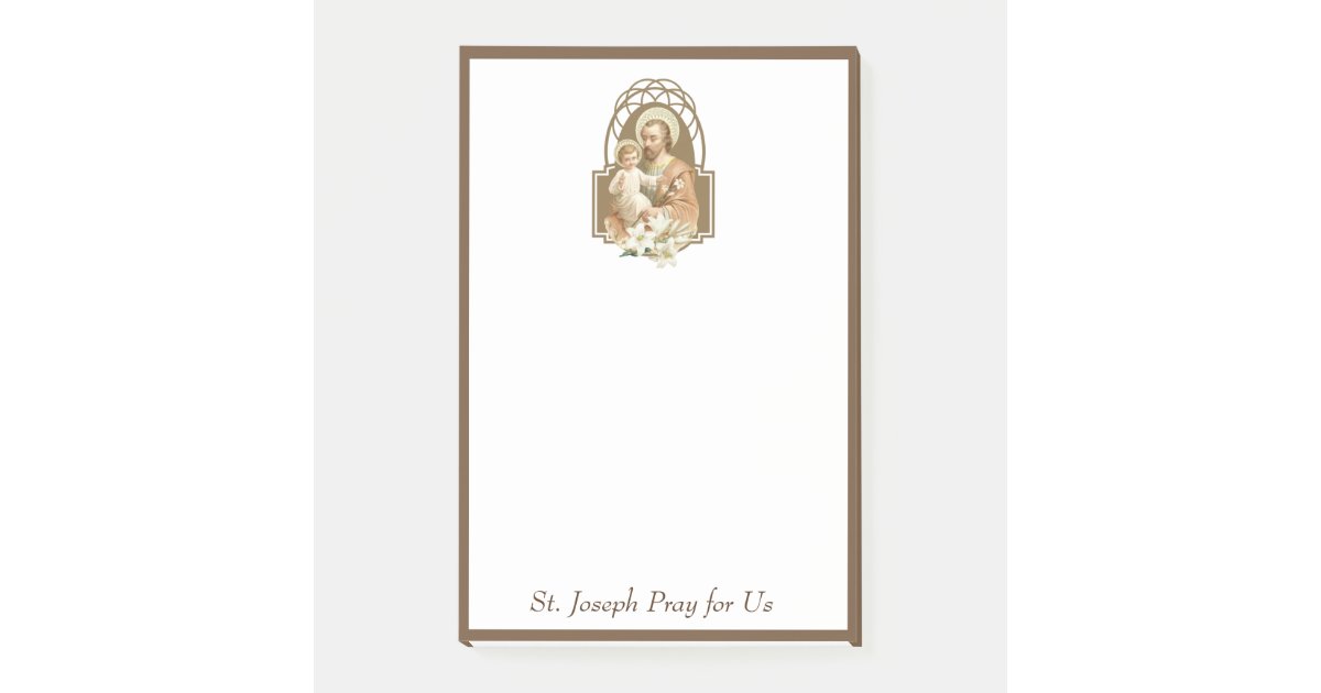 St. Joseph Baby Jesus Traditional Catholic Post-it Notes | Zazzle