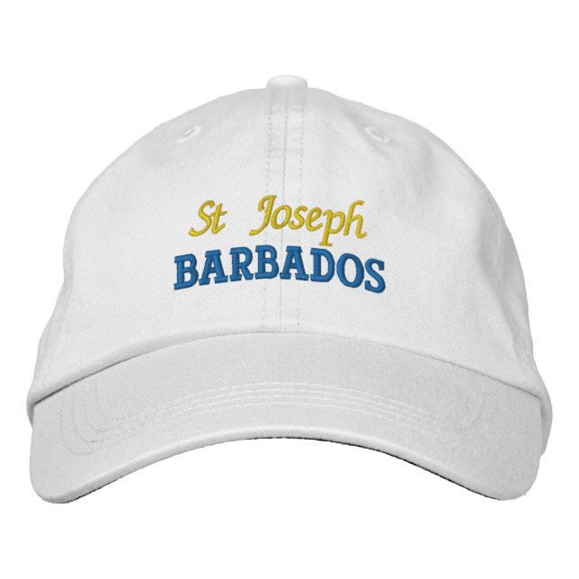 St Joseph, Barbados Embroidered Baseball Cap (Front)