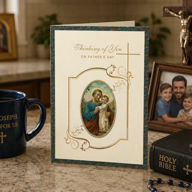 St. Joseph Catholic Father’s Day Thinking of You  Card (Creator Uploaded)