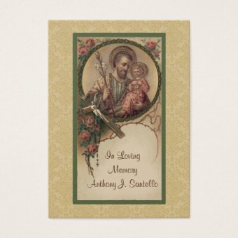 St. Joseph Catholic Funeral Memorial Holy Card - | Zazzle