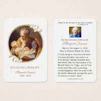 St. Joseph Catholic Funeral Memorial Holy Card -