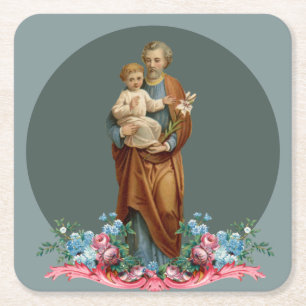 ST. JOSEPH CATHOLIC RELIGIOUS ROUND PAPER COASTER
